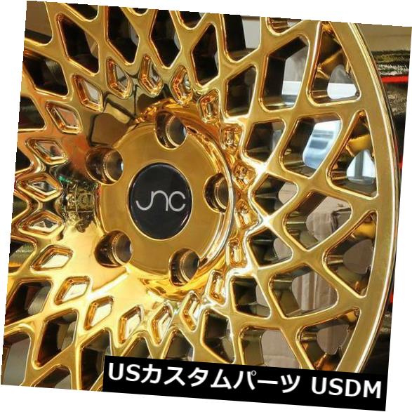 海外輸入ホイール 18x8.5 JNC 043 JNC043 5x114.3 35プラチナゴールドホイール新しいセット（4） 18x8.5 JNC 043 JNC043 5x114.3 35 Platinum Gold Wheel New set(4) 【並行輸入品】