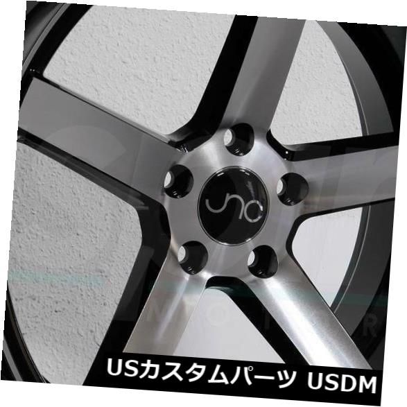 海外輸入ホイール 19x9.5 JNC 026 JNC026 5x120 40ブラックマシンフェイスホイールNew set（4） 19x9.5 JNC 026 JNC026 5x120 40 Black Machine Face Wheel New set(4) 【並行輸入品】