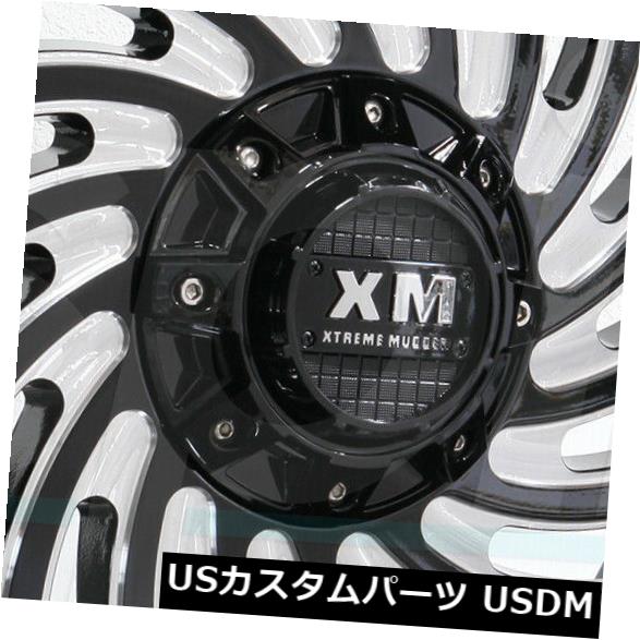 海外輸入ホイール 20x9 Xtreme Mudder XM306 8x180 0グロスブラックミルドホイールリムセット(4) 20x9 Xtreme Mudder XM306 8x180 0 Gloss Black Milled Wheels Rims Set(4) 【並行輸入品】|カスタムパーツ WORLD倉庫