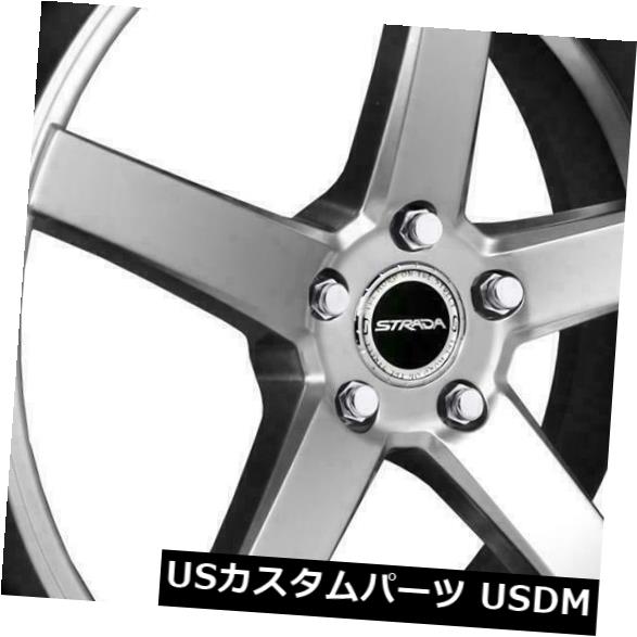 海外輸入ホイール 20x9.5 Strada S35 Perfetto 5x114.3 40シルバーマシンホイールリムセット（4） 20x9.5 Strada S35 Perfetto 5x114.3 40 Silver Machine Wheels Rims Set(4) 【並行輸入品】