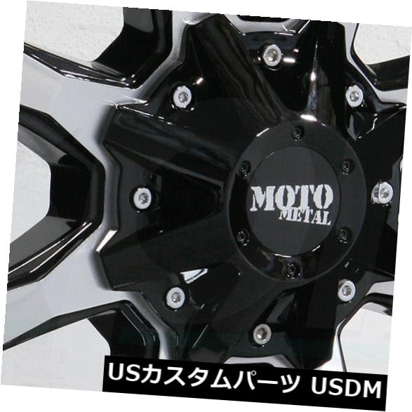 海外輸入ホイール 17x8 Moto Metal MO970 5x160 42ブラックマシンホイールリムセット（4） 17x8 Moto Metal MO970 5x160 42 Black Machine Wheels Rims Set(4) 【並行輸入品】