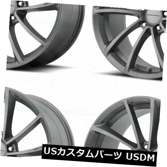 海外輸入ホイール 18x8 KMC KM691 Spin 5x114.3 / 5x4.5 40 Gun Metal Wheels Rims Set（4） 18x8 KMC KM691 Spin 5x114.3/5x4.5 40 Gun Metal Wheels Rims Set(4) 【並行輸入品】