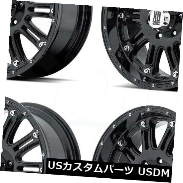 海外輸入ホイール 17x9 XD XD795ホス6x5.5 / 6x139.7 -12グロスブラックホイールリムセット（4） 17x9 XD XD795 Hoss 6x5.5/6x139.7 -12 Gloss Black Wheels Rims Set(4) 【並行輸入品】