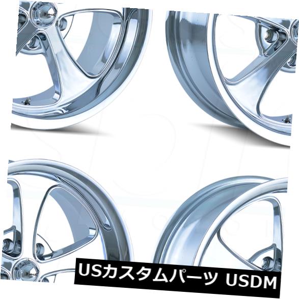 海外輸入ホイール 17x7 / 17x8 Ridler 645 5x4.75 / 5x120.6 5 0/0クロームホイールリムセット（4） 17x7/17x8 Ridler 645 5x4.75/5x120.65 0/0 Chrome Wheels Rims Set(4) 【並行輸入品】