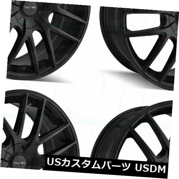 海外輸入ホイール 19x8.5 Touren TR60 5x110 / 5x115 40フルマットブラックホイールリムセット（4） 19x8.5 Touren TR60 5x110/5x115 40 Full Matte Black Wheels Rims Set(4) 【並行輸入品】