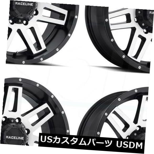 海外輸入ホイール 18x9 Raceline 931Mインジェクター8x170 -12機械加工ブラックホイールリムセット（4） 18x9 Raceline 931M Injector 8x170 -12 Machined Black Wheels Rims Set(4) 【並行輸入品】｜カスタムパーツ WORLD倉庫