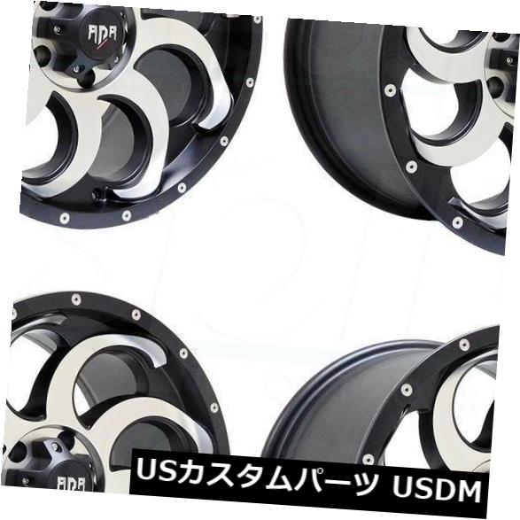 海外輸入ホイール 20x10 RDR RD14 5x5 / 5x127 -24ブラックマシンホイールリムセット（4） 20x10 RDR RD14 5x5/5x127 -24 Black Machine Wheels Rims Set(4) 【並行輸入品】｜カスタムパーツ WORLD倉庫