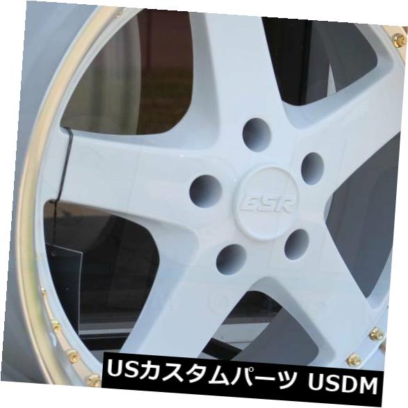 海外輸入ホイール 18x8.5 / 18x9.5 ESR SR04 SR4 5x114.3 30/35ホワイトホイールリムセット（4） 18x8.5/18x9.5 ESR SR04 SR4 5x114.3 30/35 White Wheels Rims Set(4) 【並行輸入品】