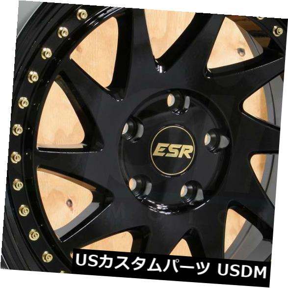 海外輸入ホイール 18x8.5 / 18x9.5 ESR SR09 SR9 5x114.3 30/35グロスブラックホイールリムセット（4） 18x8.5/18x9.5 ESR SR09 SR9 5x114.3 30/35 Gloss Black Wheels Rims Set(4) 【並行輸入品】