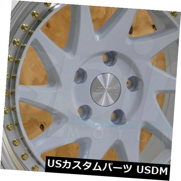 海外輸入ホイール 18x8.5 / 18x9.5 ESR SR09 SR9 5x100 30/35ホワイトホイールリムセット（4） 18x8.5/18x9.5 ESR SR09 SR9 5x100 30/35 White Wheels Rims Set(4) 【並行輸入品】