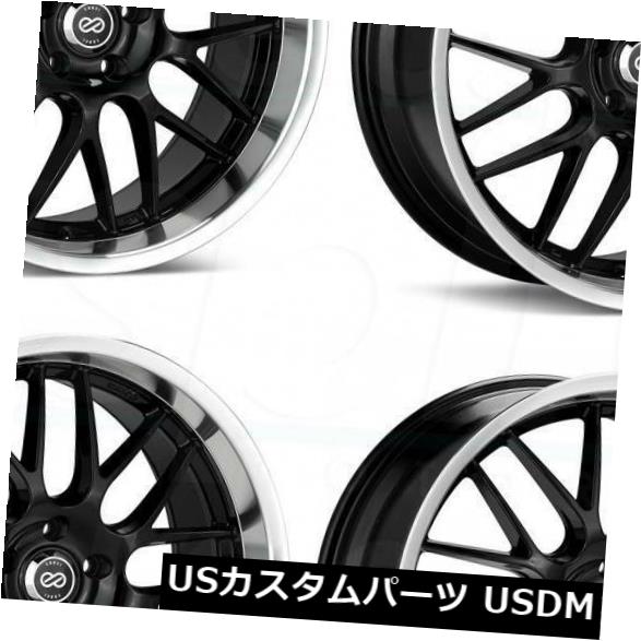 海外輸入ホイール 18x7.5エンケイルッソ5x114.3 42ブラックペイントホイールリムセット（4） 18x7.5 Enkei Lusso 5x114.3 42 Black Paint Wheels Rims Set(4) 【並行輸入品】 217,745円