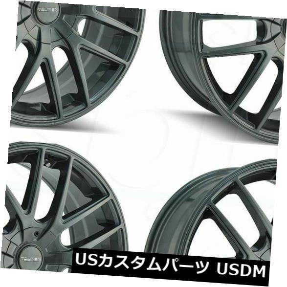 海外輸入ホイール 19x8.5 Touren TR60 5x108 / 5x114.3 40ガンメタルホイールリムセット（4） 19x8.5 Touren TR60 5x108/5x114.3 40 Gunmetal Wheels Rims Set(4) 【並行輸入品】