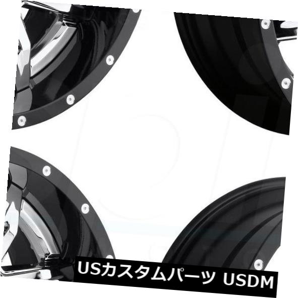 海外輸入ホイール 20x10フューエルリーサルD266 8x170 -19クロームホイールリムセット（4） 20x10 Fuel Lethal D266 8x170 -19 Chrome Wheels Rims Set(4) 【並行輸入品】