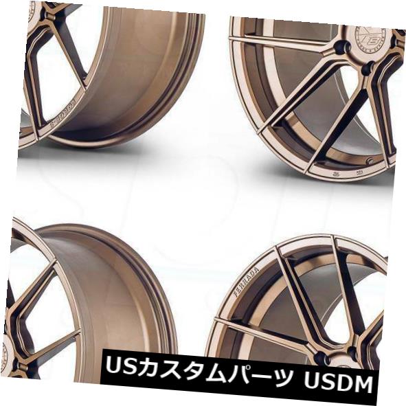 海外輸入ホイール 20x9 Ferrada F8-FR5 5x120 20マットブロンズホイールリムセット(4) 20x9 Ferrada F8-FR5 5x120 20 Matte Bronze Wheels Rims Set(4) 【並行輸入品】