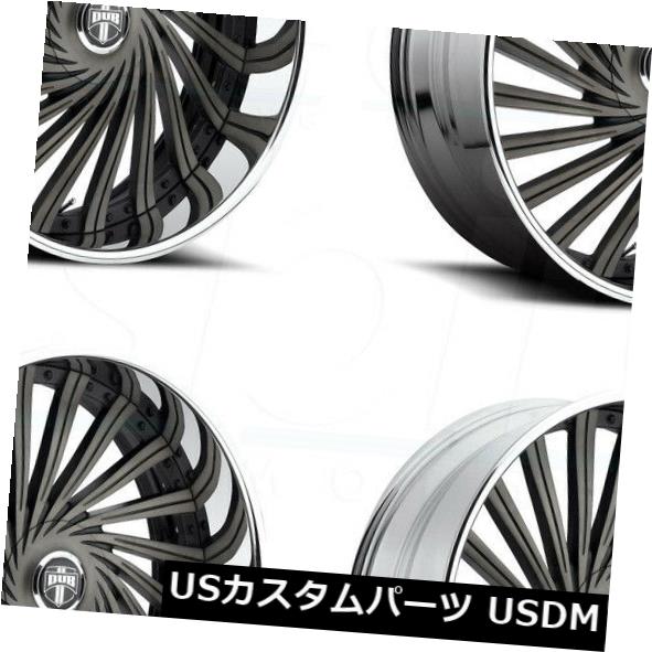 海外輸入ホイール 26x9 DUB Daze S241 5x4.75 / 5x5 5ブラックマシンドホイールリムセット(4) 26x9 DUB Daze S241 5x4.75/5x5 5 Black Machined Wheels Rims Set(4) 【並行輸入品】|カスタムパーツ WORLD倉庫