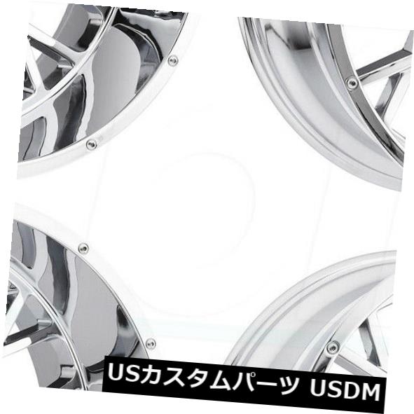 412 Rocker Crome Rims 【楽天市場】海外輸入ホイール 24x12 Vision 412ロッカー8x6.5 / 8x165.1 -51クロームホイールリムセット(4 ...