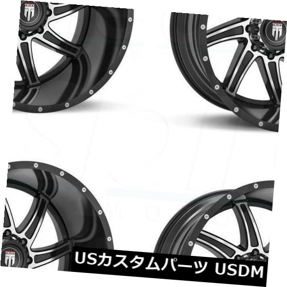 海外輸入ホイール 24x14 Truxx AT162 6x135 -76ブラックホイールリムセット（4） 24x14 Truxx AT162 6x135 -76 Black Wheels Rims Set(4) 【並行輸入品】｜カスタムパーツ WORLD倉庫