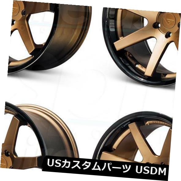 海外輸入ホイール 20x9 / 20x10.5 Ferrada FR1 5x108 35/38マットブロンズブラックリップホイールリムセット（4） 20x9/20x10.5 Ferrada FR1 5x108 35/38 Matte Bronze Black Lip Wheels Rims Set(4) 【並行輸入品】