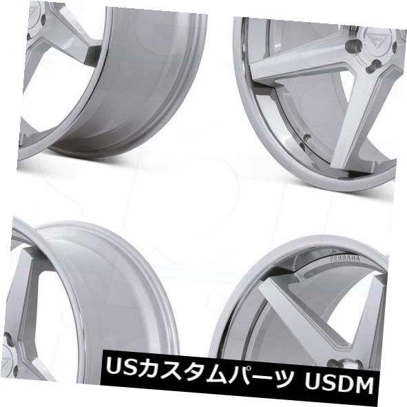 海外輸入ホイール 20x9 / 20x10.5フェラーダFR3 5x112 23/25マシンシルバークロームリップホイールRiセット（4） 20x9/20x10.5 Ferrada FR3 5x112 23/25 Machine Silver Chrome Lip Wheels Ri Set(4) 【並行輸入品】