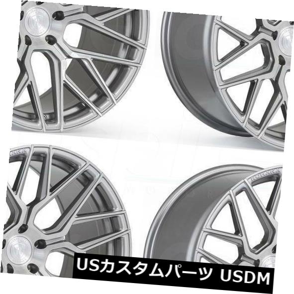 海外輸入ホイール 20x9 Rohana RFX10 5x130 45チタンホイールリムセット（4） 20x9 Rohana RFX10 5x130 45 Titanium Wheels Rims Set(4) 【並行輸入品】
