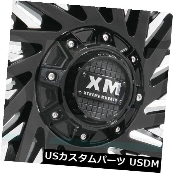 海外輸入ホイール 24x14 Xtreme Mudder XM330 5x5 / 5x5.5 -76グロスブラックミルドホイールリムセット（4） 24x14 Xtreme Mudder XM330 5x5/5x5.5 -76 Gloss Black Milled Wheels Rims Set(4) 【並行輸入品】｜カスタムパーツ WORLD倉庫