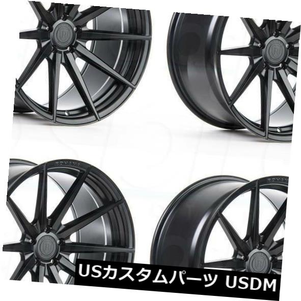 海外輸入ホイール 20x9 Rohana RF1 5x112 35ブラックホイールリムセット（4） 20x9 Rohana RF1 5x112 35 Black Wheels Rims Set(4) 【並行輸入品】