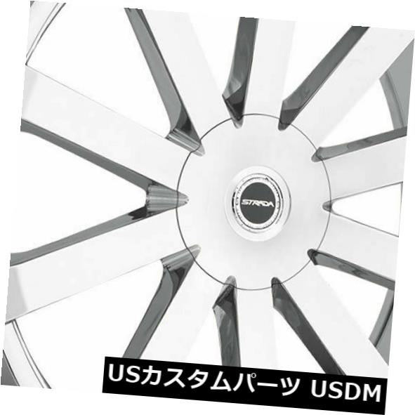 海外輸入ホイール 26x10 Strada S50 Gabbia 5x115 / 5x120 15クロームホイールリムセット（4） 26x10 Strada S50 Gabbia 5x115/5x120 15 Chrome Wheels Rims Set(4) 【並行輸入品】