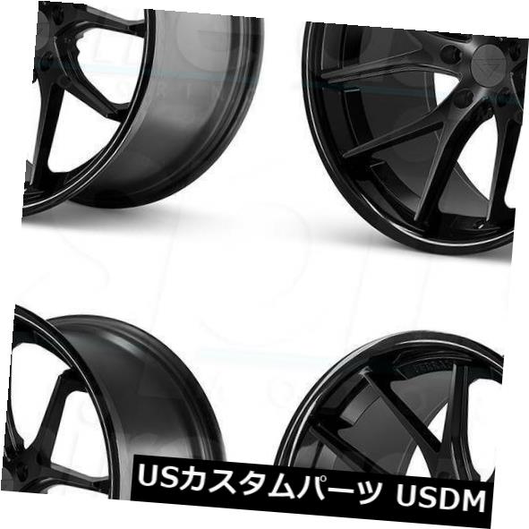 海外輸入ホイール 20x9 Ferrada FR2 5x112 23マットブラックブラックリップホイールリムセット（4） 20x9 Ferrada FR2 5x112 23 Matte Black Black Lip Wheels Rims Set(4) 【並行輸入品】｜カスタムパーツ WORLD倉庫