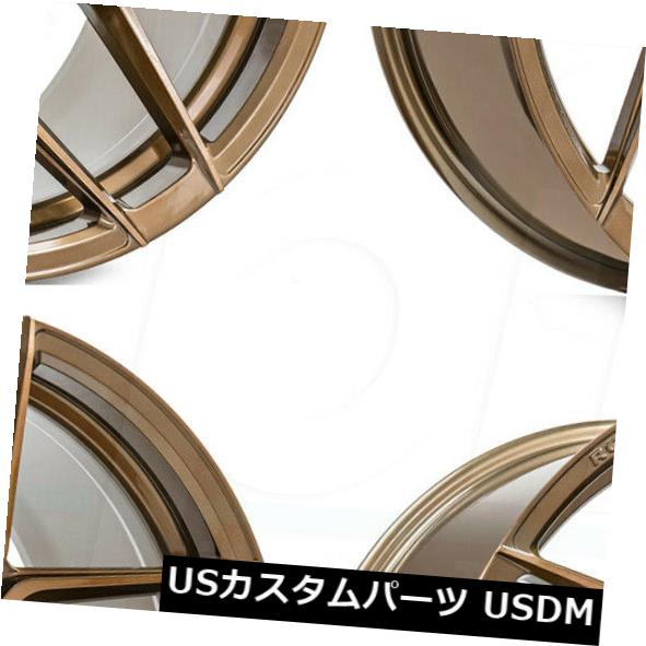 海外輸入ホイール 19x8.5 / 19x9.5 Rohana RFX11 5x114.3 35/40ブラッシュドブロンズホイールリムセット（4） 19x8.5/19x9.5 Rohana RFX11 5x114.3 35/40 Brushed Bronze Wheels Rims Set(4) 【並行輸入品】