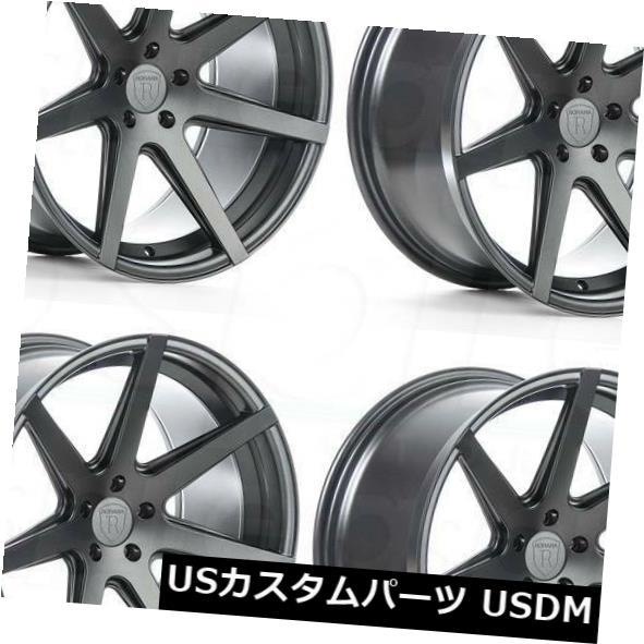 海外輸入ホイール 20x10 / 20x11 Rohana RC7 5x114.3 25/28グラファイトホイールリムセット（4） 20x10/20x11 Rohana RC7 5x114.3 25/28 Graphite Wheels Rims Set(4) 【並行輸入品】