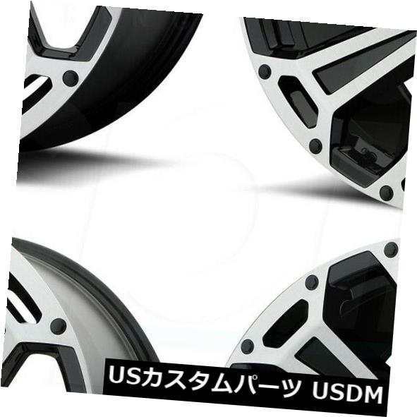 海外輸入ホイール 22x12 AsantiオフロードAB813クリーバー8x180 -40ブラックブラッシュホイールリムセット（4） 22x12 Asanti Off-Road AB813 Cleaver 8x180 -40 Black Brushed Wheels Rims Set(4) 【並行輸入品】