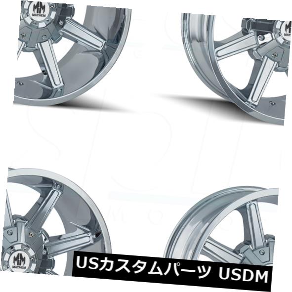 海外輸入ホイール 22x12メイヘムアーセナル8x6.5 / 8x170 -44クロームホイールリムセット（4） 22x12 Mayhem Arsenal 8x6.5/8x170 -44 Chrome Wheels Rims Set(4) 【並行輸入品】