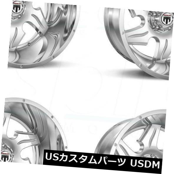 海外輸入ホイール 22x14 Truxx AT163 6x5.5 / 6x139.7 -76クロームホイールリムセット（4） 22x14 Truxx AT163 6x5.5/6x139.7 -76 Chrome Wheels Rims Set(4) 【並行輸入品】