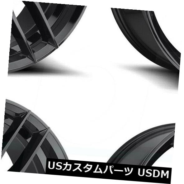 海外輸入ホイール 24x9.5ニッチVosso M203 6x5.5 / 6x139.7 30マットブラックホイールリムセット（4） 24x9.5 Niche Vosso M203 6x5.5/6x139.7 30 Matte Black Wheels Rims Set(4) 【並行輸入品】