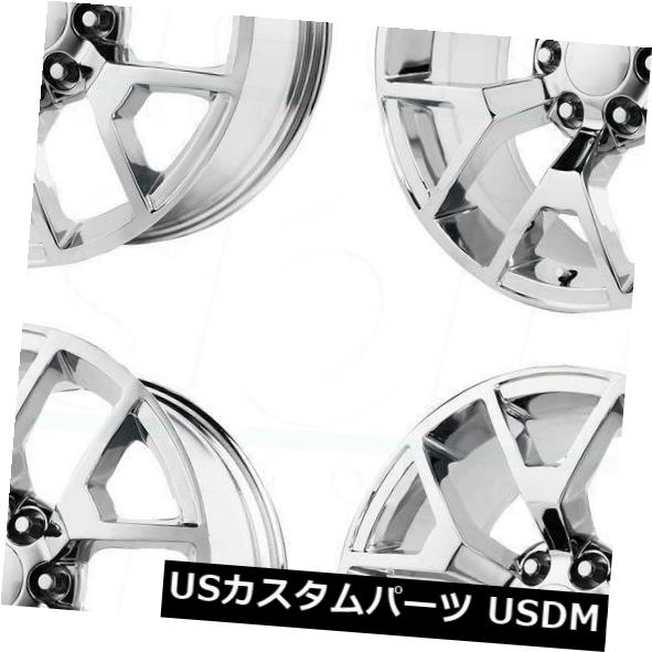 海外輸入ホイール 24x10レプリカV1176 GMCシエラ6x5.5 31クロームホイールリムセット（4） 24x10 Replica V1176 GMC Sierra 6x5.5 31 Chrome Wheels Rims Set(4) 【並行輸入品】