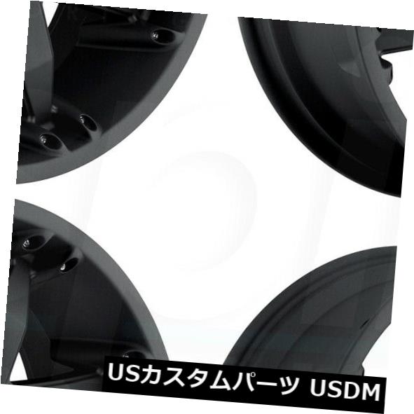 海外輸入ホイール 22x14フューエルオクタンD509 8x170 -76マットブラックホイールリムセット（4） 22x14 Fuel Octane D509 8x170 -76 Matte Black Wheels Rims Set(4) 【並行輸入品】