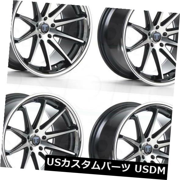 海外輸入ホイール 20x9 / 20x11 Rohana RC10 5x112 25/28マシンブラックホイールリムセット（4） 20x9/20x11 Rohana RC10 5x112 25/28 Machine Black Wheels Rims Set(4) 【並行輸入品】 316,553円
