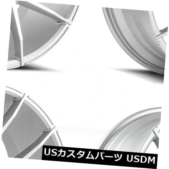 海外輸入ホイール 20x8.5 / 20x10 Savini BM14 5x120 35/43シルバーブラシホイールリムセット（4） 20x8.5/20x10 Savini BM14 5x120 35/43 Silver Brushed Wheels Rims Set(4) 【並行輸入品】