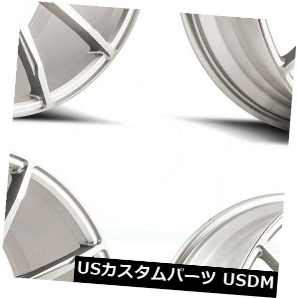 海外輸入ホイール 20x8.5 / 20x10 Savini BM12 5x120 35/38シルバーブラシホイールリムセット（4） 20x8.5/20x10 Savini BM12 5x120 35/38 Silver Brushed Wheels Rims Set(4) 【並行輸入品】