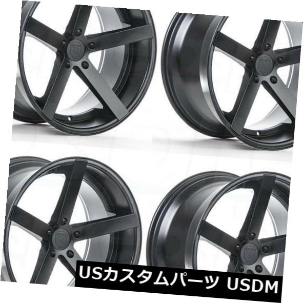 海外輸入ホイール 20x9 / 20x10 Rohana RC22 5x112 25/33マットブラックホイールリムセット（4） 20x9/20x10 Rohana RC22 5x112 25/33 Matte Black Wheels Rims Set(4) 【並行輸入品】