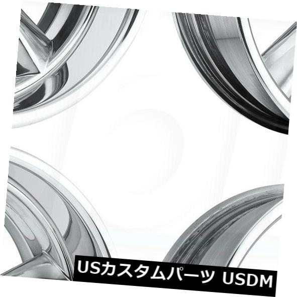 海外輸入ホイール 17x8 / 17x9 US Mags Standard U201 5x4.75 / 5x120.6 5 0/6ポリッシュドホイールリムセット（4） 17x8/17x9 US Mags Standard U201 5x4.75/5x120.65 0/6 Polished Wheels Rims Set(4) 【並行輸入品】