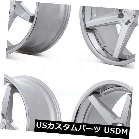 海外輸入ホイール 19x8.5 / 19x9.5 Ferrada FR3 5x112 25/30マシンシルバークロームリップホイールRセット(4) 19x8.5/19x9.5 Ferrada FR3 5x112 25/30 Machine Silver Chrome Lip Wheels R Set(4) 【並行輸入品】