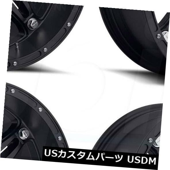 海外輸入ホイール 20x14燃料人質D531 6x135 / 6x5.5 -76マットブラックホイールリムセット（4） 20x14 Fuel Hostage D531 6x135/6x5.5 -76 Matte Black Wheels Rims Set(4) 【並行輸入品】