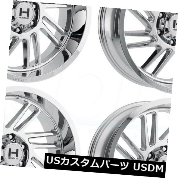 海外輸入ホイール 20x10敵対的なH110ストライカー5x150 -19クロームホイールリムセット（4） 20x10 Hostile H110 Stryker 5x150 -19 Chrome Wheels Rims Set(4) 【並行輸入品】