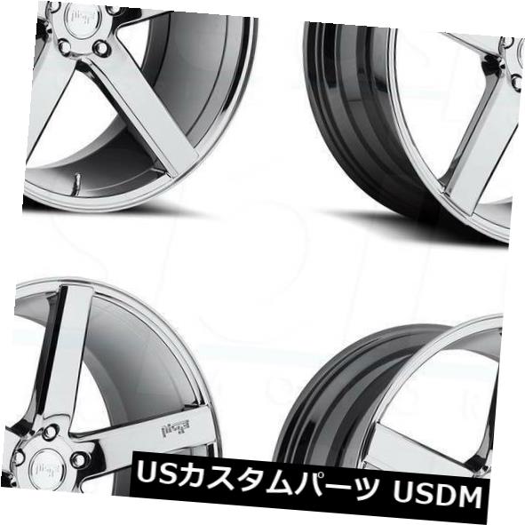 海外輸入ホイール 20x8.5ニッチミラノM132 5x112 34クロームホイールリムセット(4) 20x8.5 Niche Milan M132 5x112 34 Chrome Wheels Rims Set(4) 【並行輸入品】|カスタムパーツ WORLD倉庫