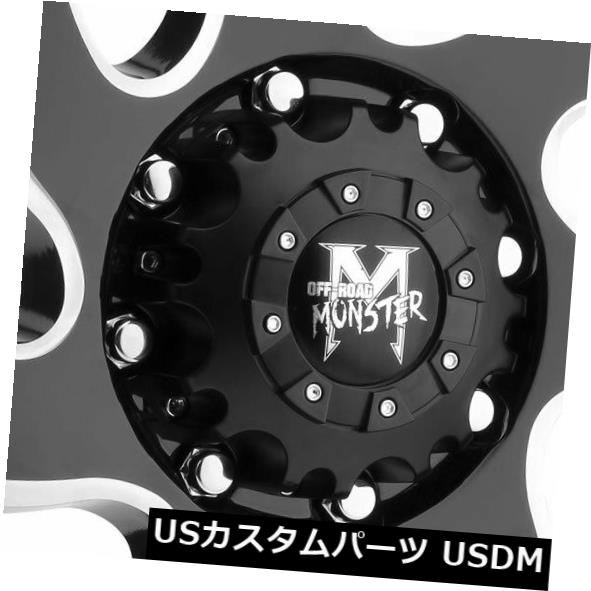 海外輸入ホイール 24x12オフロード化け物m07 6x135 44ブラックミルドホイールリムセット 4 24x12 Off Road Monster M07 6x135 44 Black Milled Wheels Rims Set 4 Double19productions Com