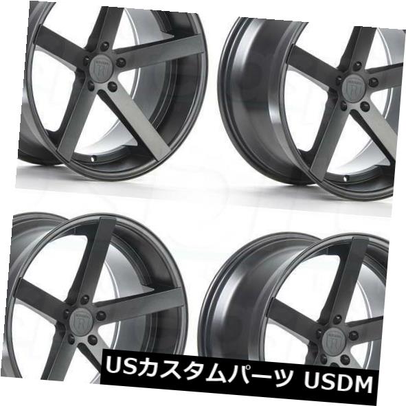 海外輸入ホイール 20x9 Rohana RC22 5x120 35グラファイトホイールリムセット（4） 20x9 Rohana RC22 5x120 35 Graphite Wheels Rims Set(4) 【並行輸入品】