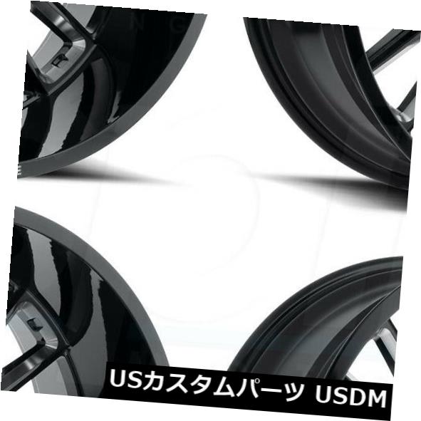 海外輸入ホイール 20x12敵対的なH115プレデター8x6.5 / 8x165.1 -44ブラックミルドホイールリムセット(4) 20x12 Hostile H115 Predator 8x6.5/8x165.1 -44 Black Milled Wheels Rims Set(4) 【並行輸入品】|カスタムパーツ WORLD倉庫