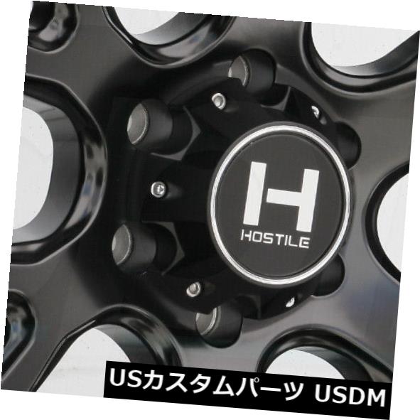 海外輸入ホイール 22x10敵対的H113レイジ8x180 -25フルブラックホイールリムセット（4） 22x10 Hostile H113 Rage 8x180 -25 Full Black Wheels Rims Set(4) 【並行輸入品】｜カスタムパーツ WORLD倉庫
