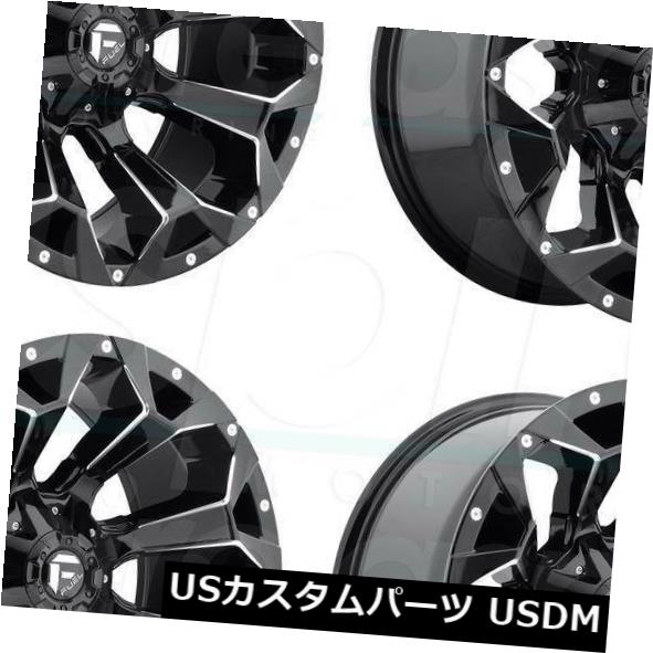 海外輸入ホイール 22x10燃料突撃D546 6x135 / 6x5.5 -18ブラックミルドホイールリムセット（4）合金 22x10 Fuel Assault D546 6x135/6x5.5 -18 Black Milled Wheels Rims Set(4) Alloy 【並行輸入品】 295,713円
